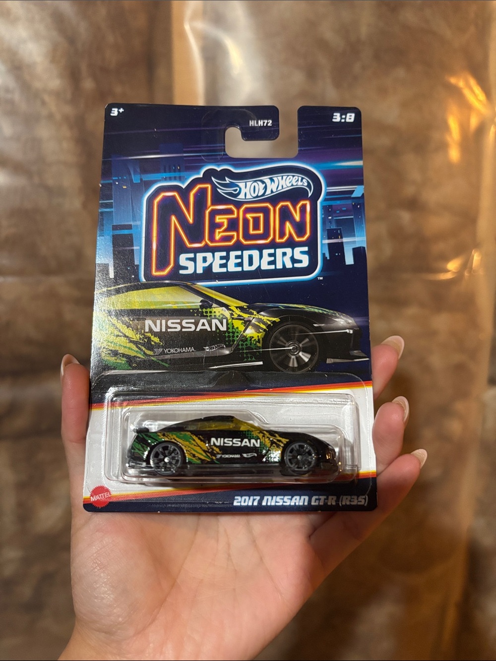 Hot Wheels Neon Speeders 2017 Nissan GT-R Toy Car - Green/Black
